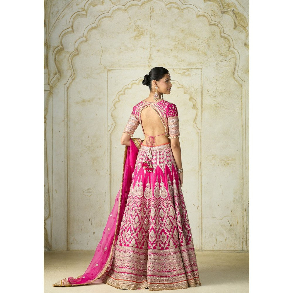 Gopi Vaid Hazrat Pink Skirt with Blouse and Dupatta