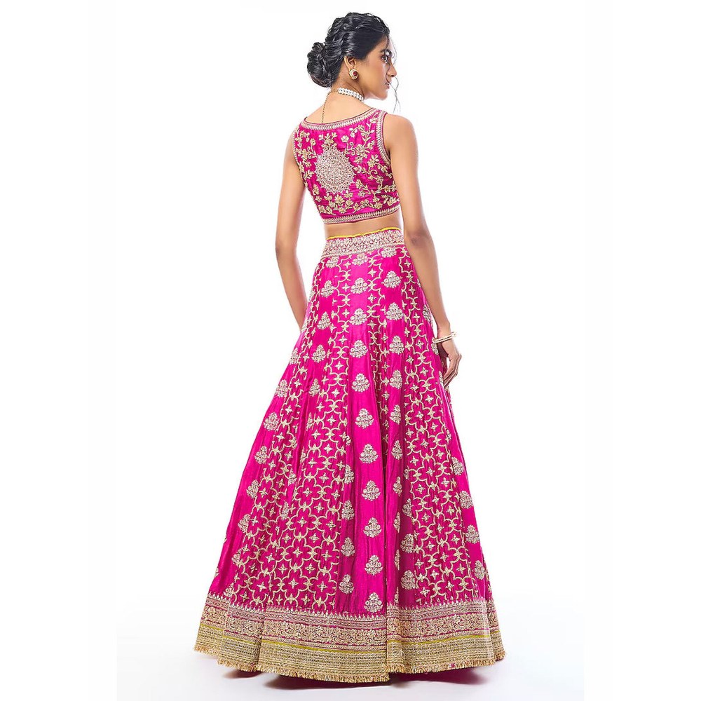 Gopi Vaid Ayat Pink Skirt with Blouse and Dupatta