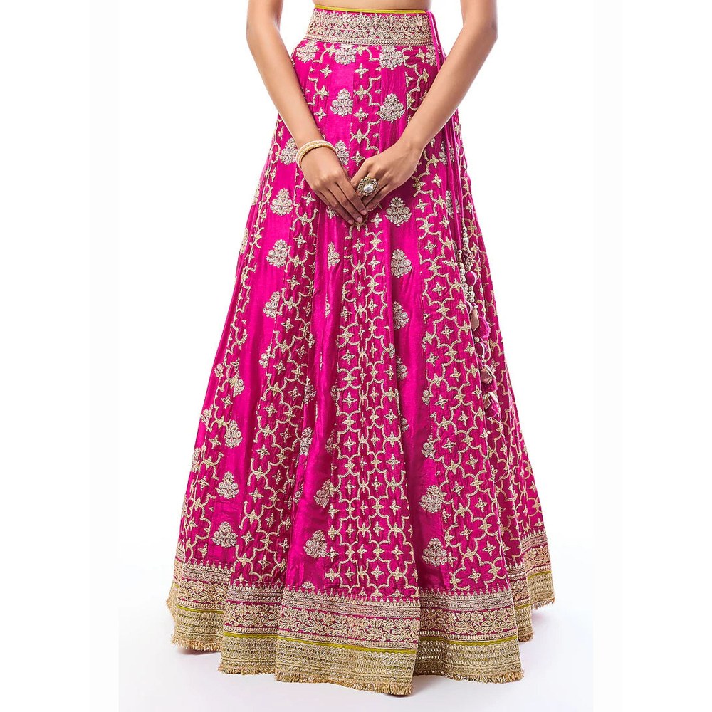 Gopi Vaid Ayat Pink Skirt with Blouse and Dupatta