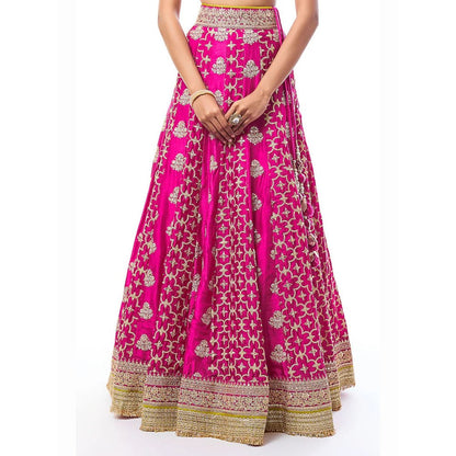 Gopi Vaid Ayat Pink Skirt with Blouse and Dupatta