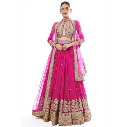 Gopi Vaid Sidra Skirt with Blouse and Dupatta