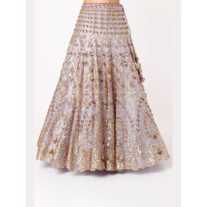 Gopi Vaid Manha Lavender Skirt with Blouse and Dupatta