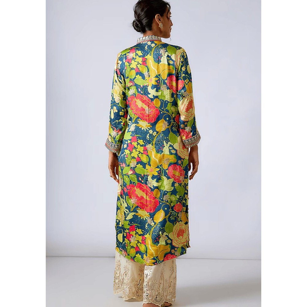 Gopi Vaid Arya Multi-Color Floral Kurti with Palazzo