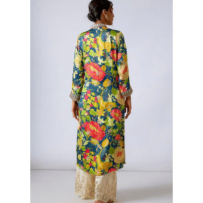 Gopi Vaid Arya Multi-Color Floral Kurti with Palazzo