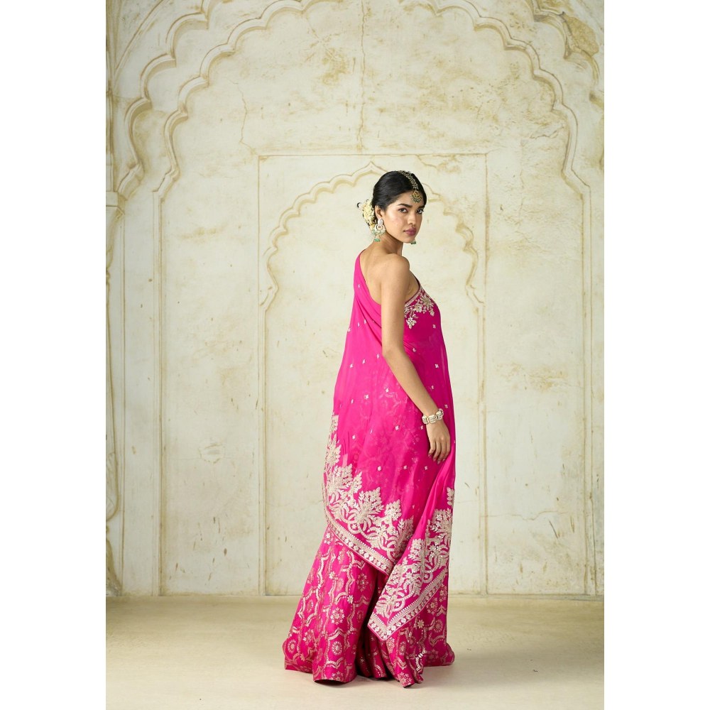 Gopi Vaid Areesha Pink Embroidered Kurti with Palazzo