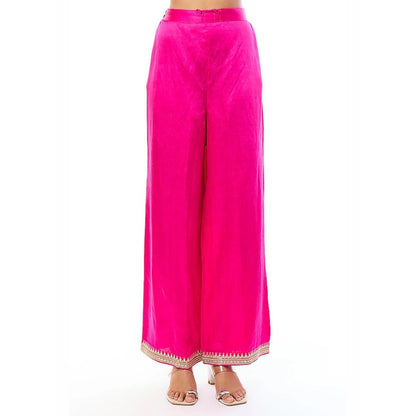 Gopi Vaid Alizeh Pink Embroidered Kurta with Pant and Dupatta