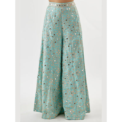 Gopi Vaid Blue Akila Vest with Pant