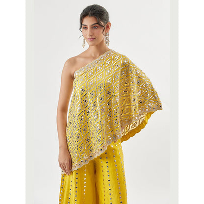 Gopi Vaid Yellow Joan Top with Pant