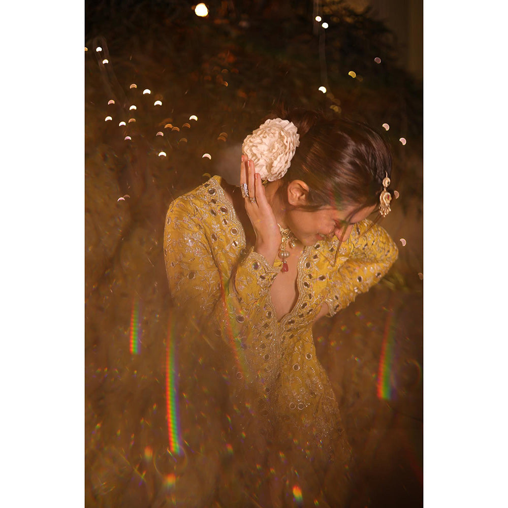 Gopi Vaid Yellow Ridhi Dogra In Zeya Kurta with Sharara and Dupatta