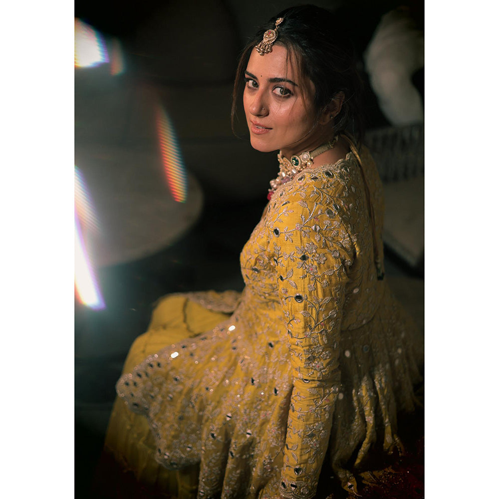 Gopi Vaid Yellow Ridhi Dogra In Zeya Kurta with Sharara and Dupatta