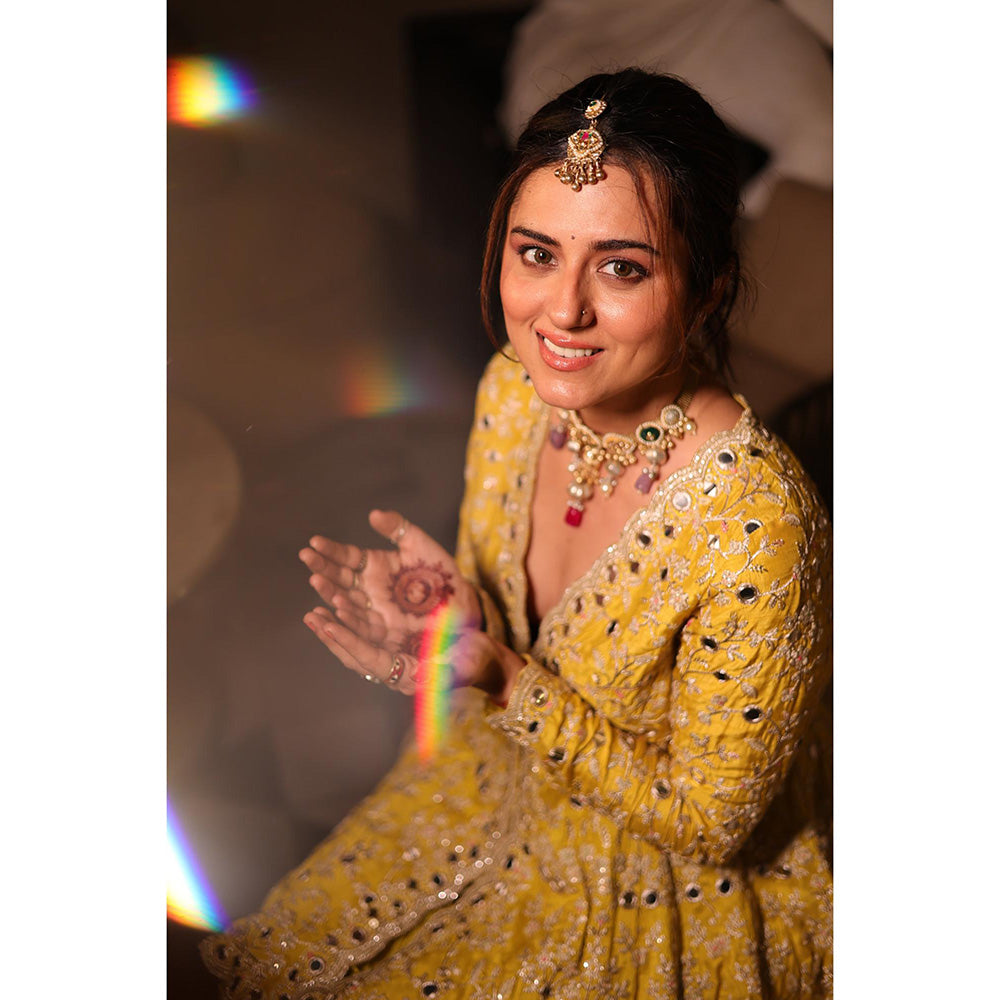 Gopi Vaid Yellow Ridhi Dogra In Zeya Kurta with Sharara and Dupatta