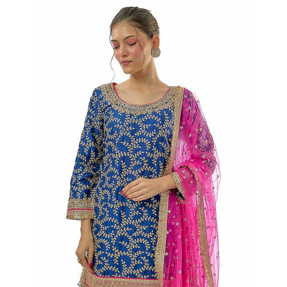 Gopi Vaid Blue Surbhi Kurta Salwar and Dupatta