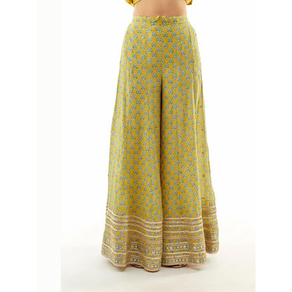 Gopi Vaid Yellow Nitya Strappy Kurta with Sharara and Dupatta