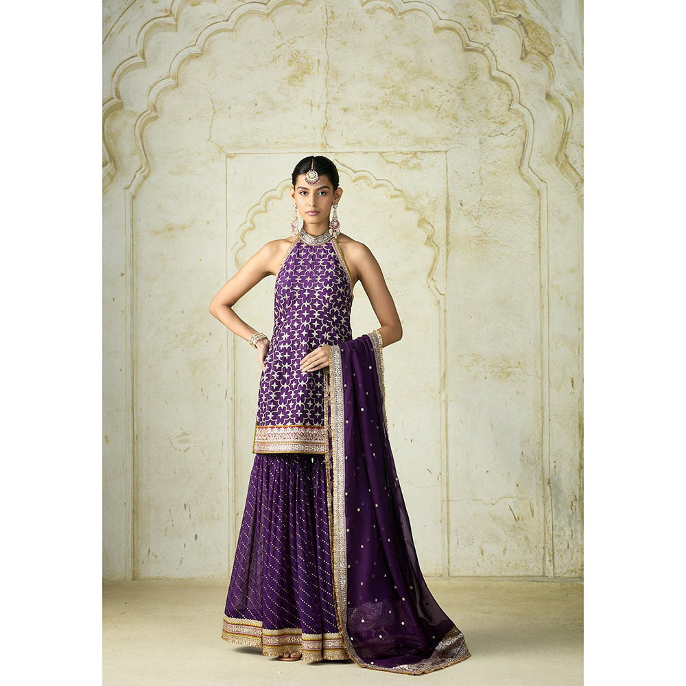 Gopi Vaid Purple Kainaat Kurta with Sharara and Dupatta