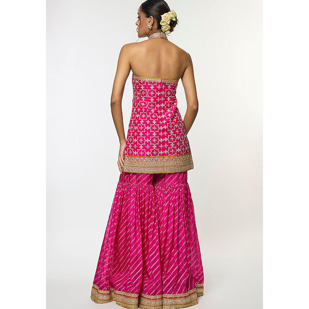Gopi Vaid Pink Kainaat Kurta with Sharara and Dupatta