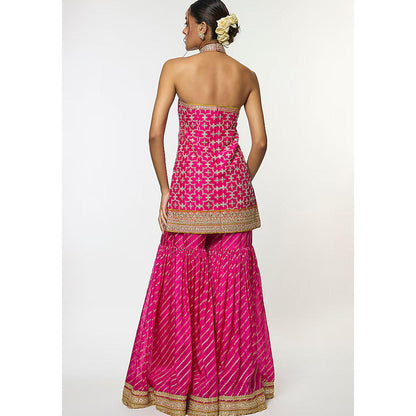 Gopi Vaid Pink Kainaat Kurta with Sharara and Dupatta