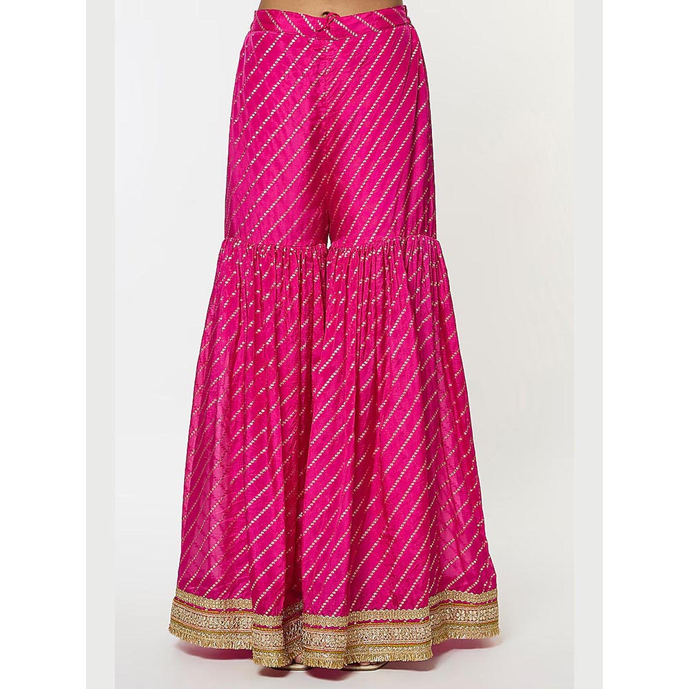Gopi Vaid Pink Kainaat Kurta with Sharara and Dupatta