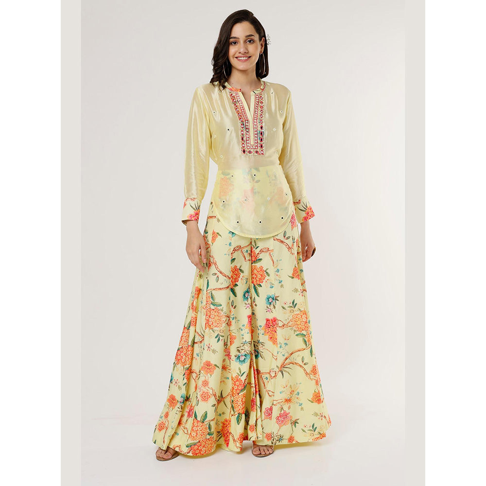 Gopi Vaid Yellow Saanvi Shirt with Pant