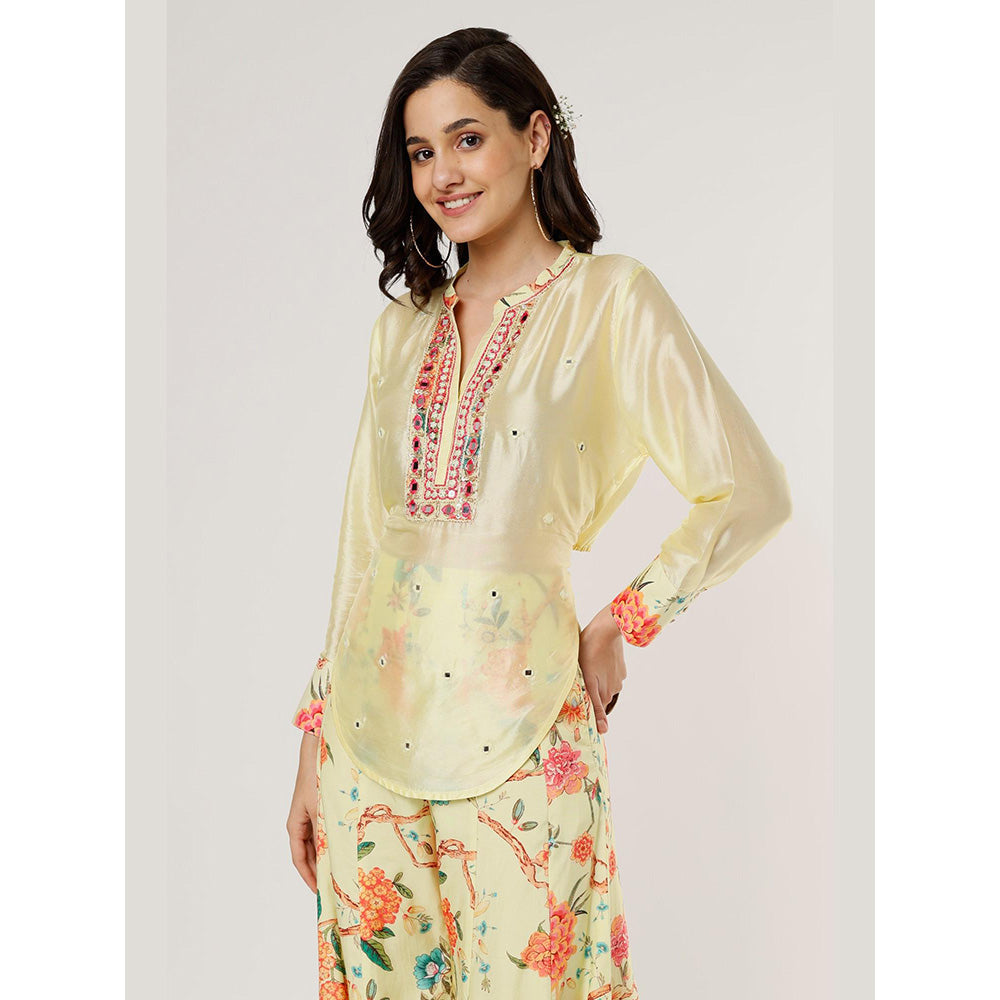 Gopi Vaid Yellow Saanvi Shirt with Pant