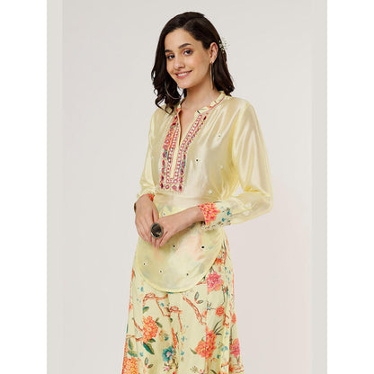 Gopi Vaid Yellow Saanvi Shirt with Pant
