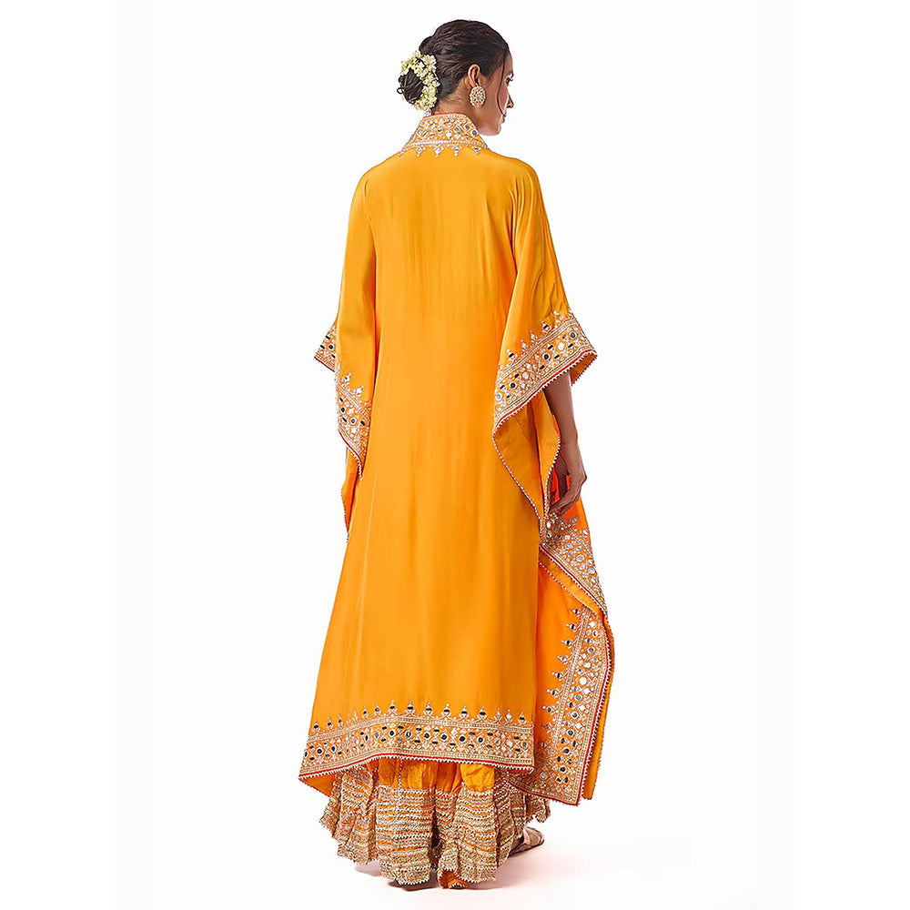 Gopi Vaid Yellow Shrushti Kaftan with Pant
