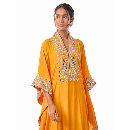 Gopi Vaid Yellow Shrushti Kaftan with Pant