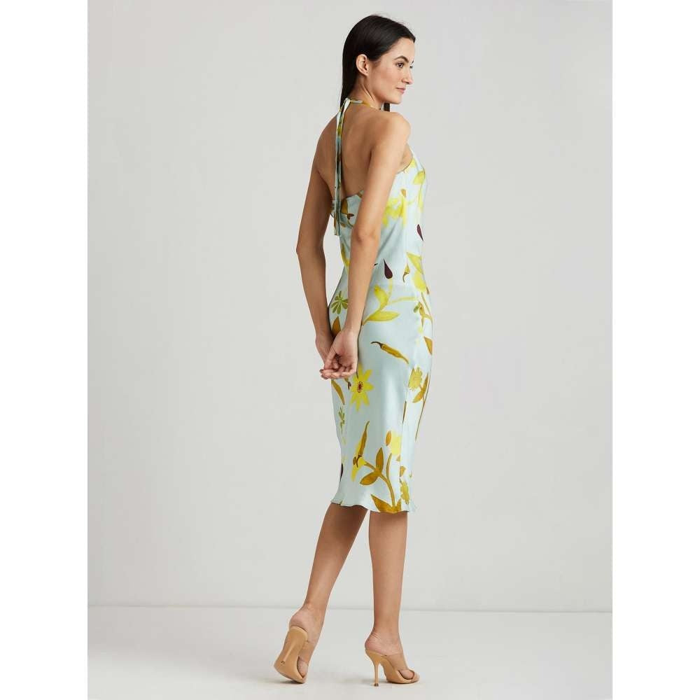 GUAPA Yonca Bias Cut Halter Dress