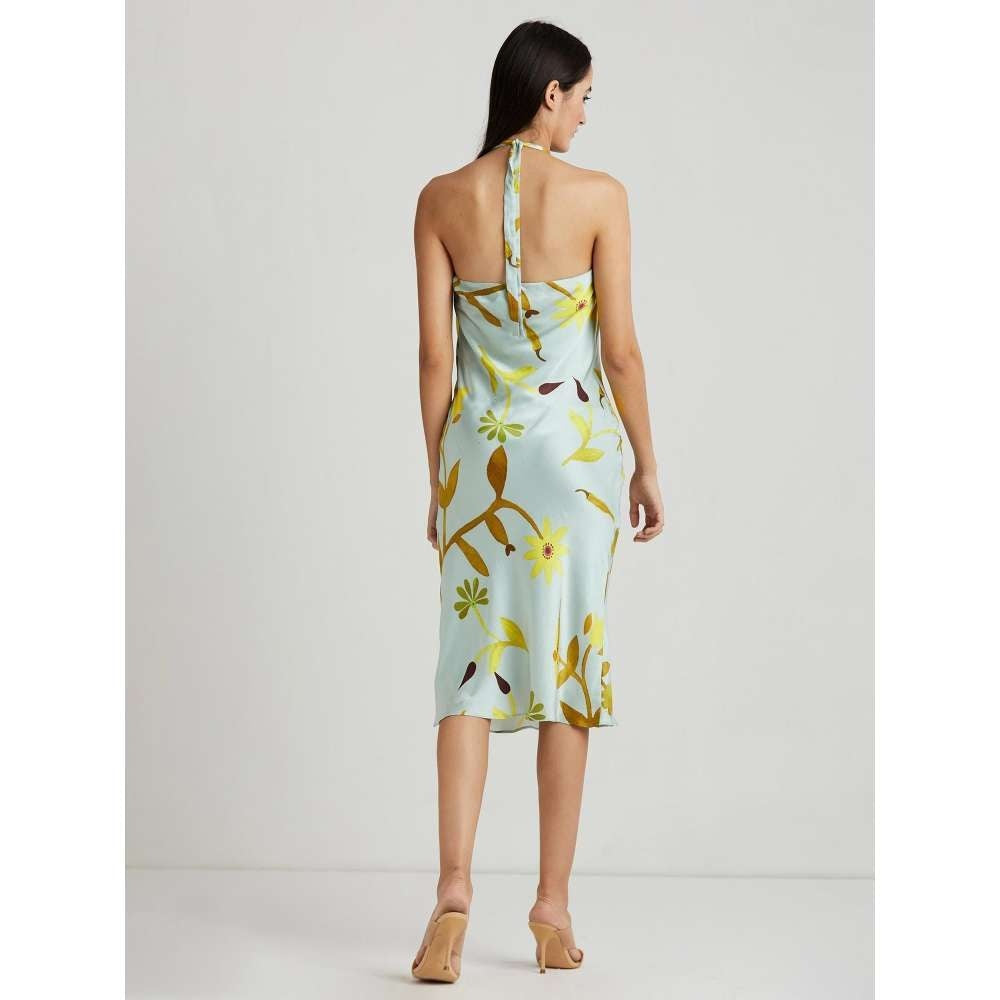 GUAPA Yonca Bias Cut Halter Dress