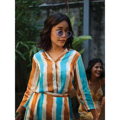 GUAPA Dilara Blues Buttondown Shirt