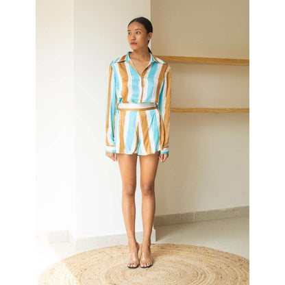 GUAPA Dilara Blues Buttondown Shirt