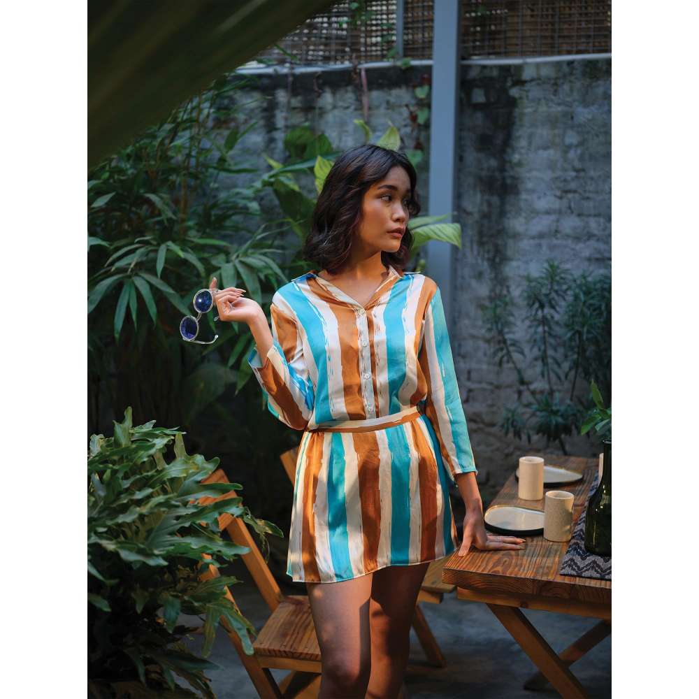 GUAPA Dilara Blues Buttondown Shirt