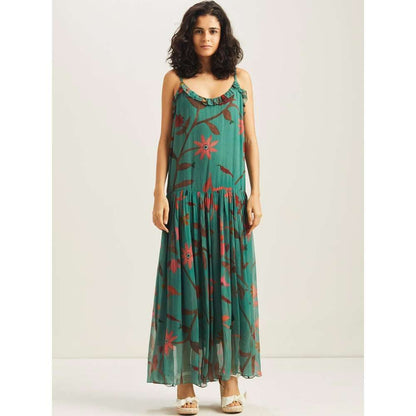 GUAPA Ishil Flowing Maxi Dress - Teal