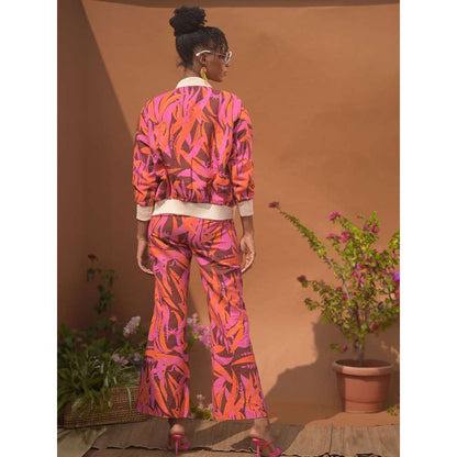 GUAPA Jasmine Linen Multi-Color Printed Jacket