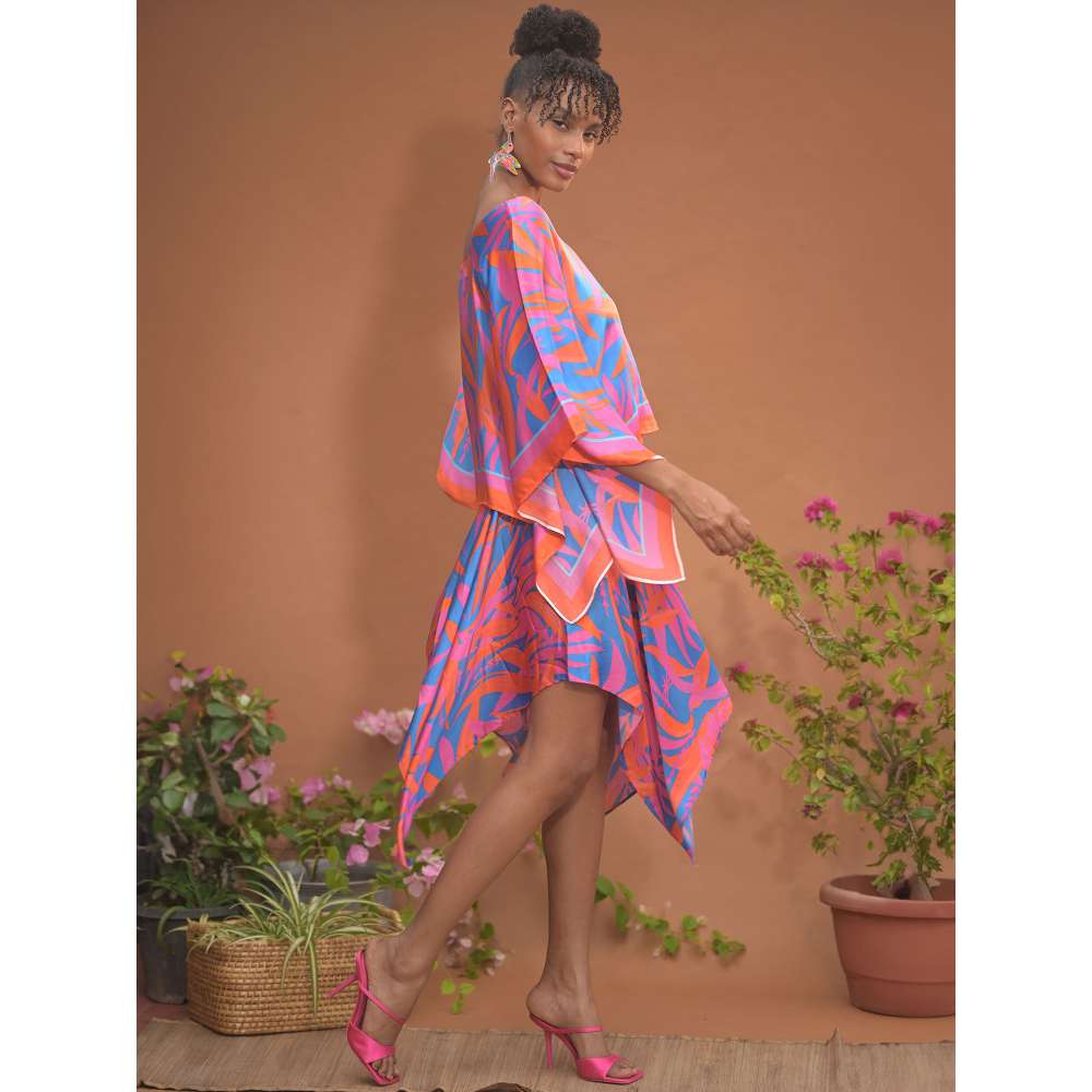 GUAPA Leila Modal Multi-Color Printed Kaftan Top