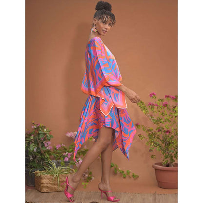 GUAPA Leila Modal Multi-Color Printed Kaftan Top