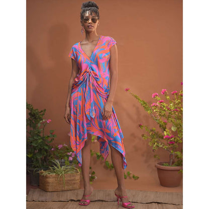 GUAPA Leila Modal Multi-Color Printed Midi Skirt