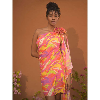 GUAPA Malibu Mul Multi-Color Printed Mini Dress