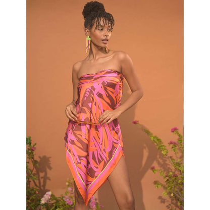 GUAPA Jasmine Modal Multi-Color Printed Mini Dress