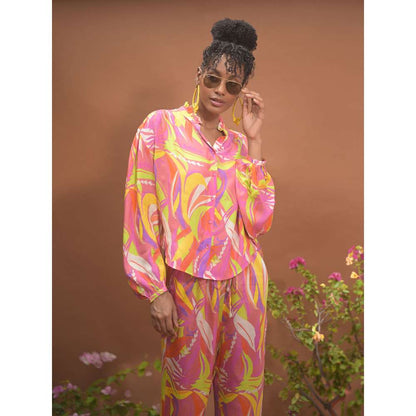 GUAPA Malibu Mul Multi-Color Printed Shirt