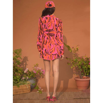 GUAPA Jasmine Crepe Multi-Color Printed Shirt