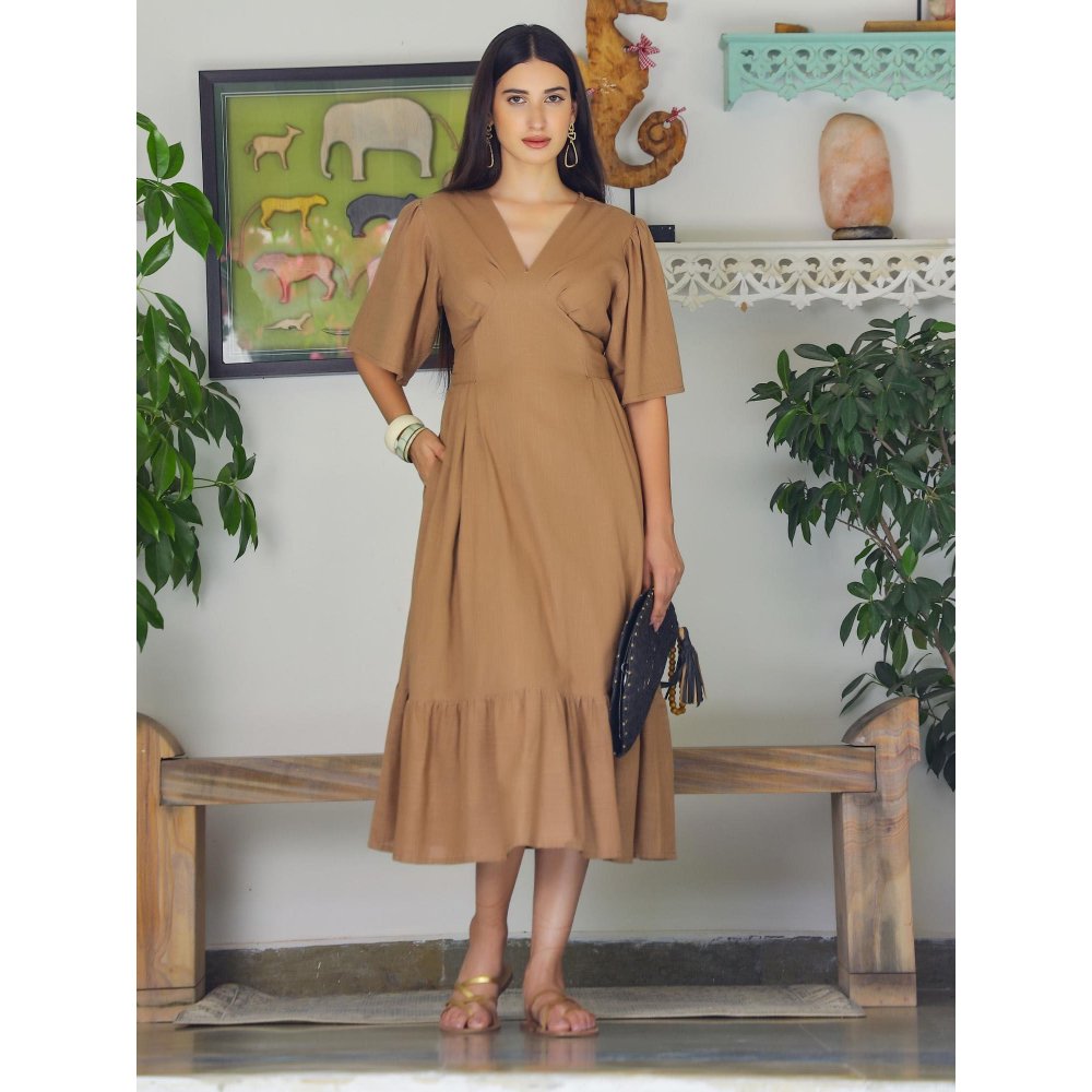 Gulaal Bliss Brown Maxi Dress