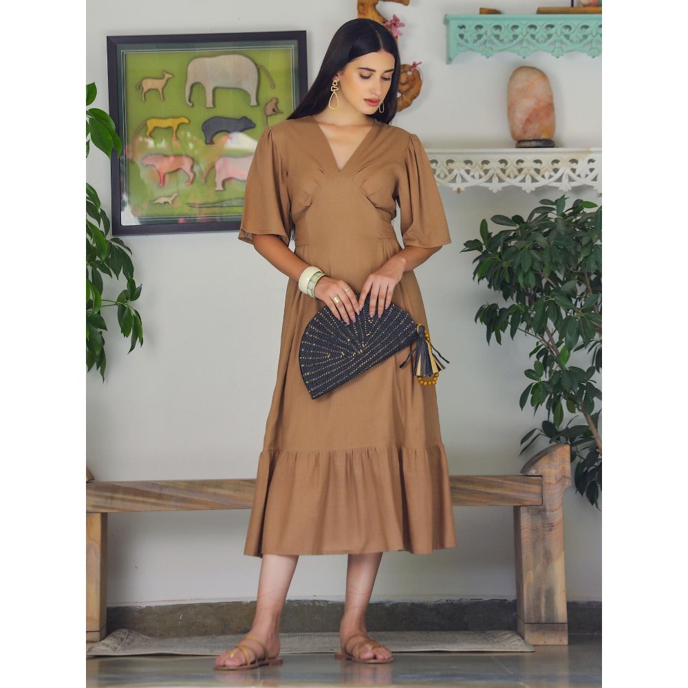 Gulaal Bliss Brown Maxi Dress