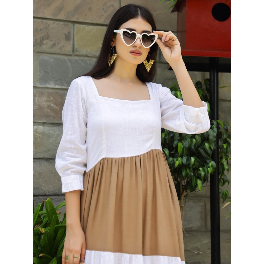 Gulaal Choco Cotton Tier Maxi Dress