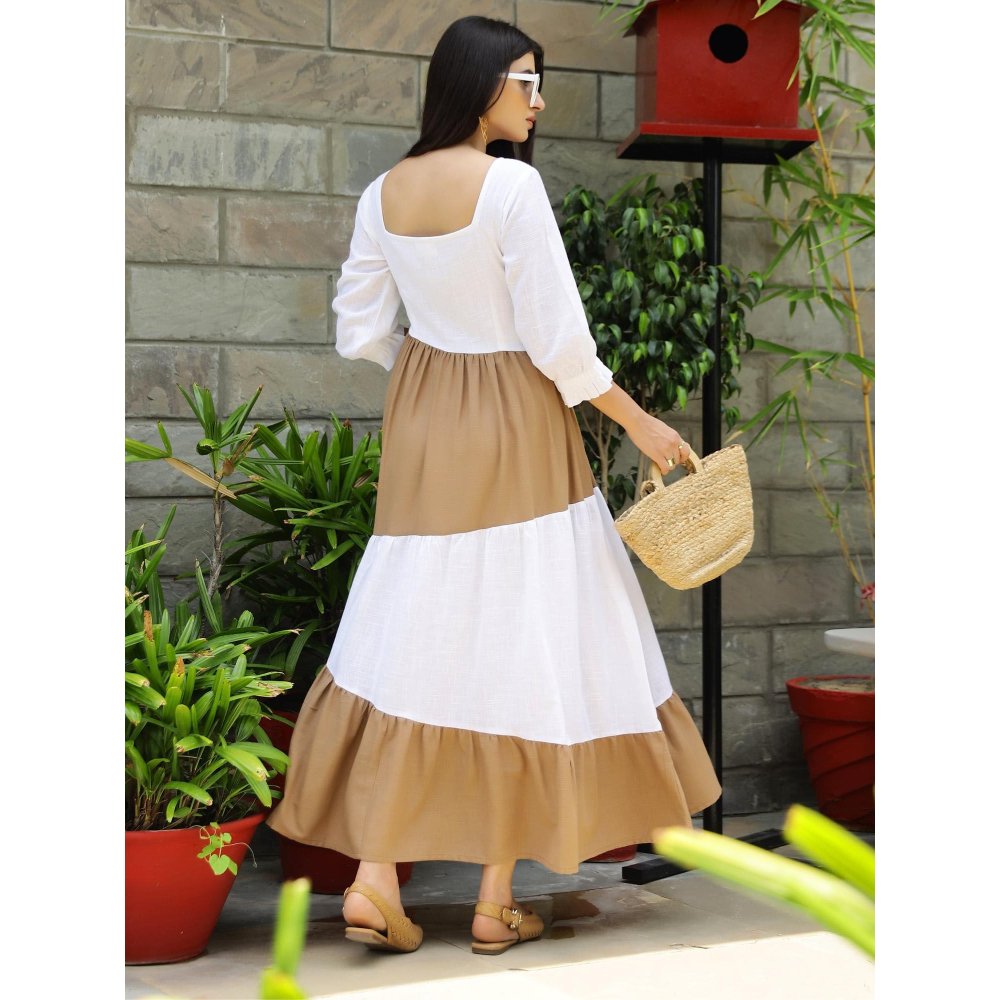 Gulaal Choco Cotton Tier Maxi Dress