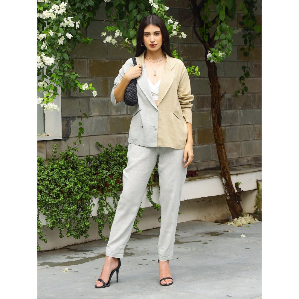 Gulaal Trullo Cotton Blazer with Pant Co-Ord (Set of 2)