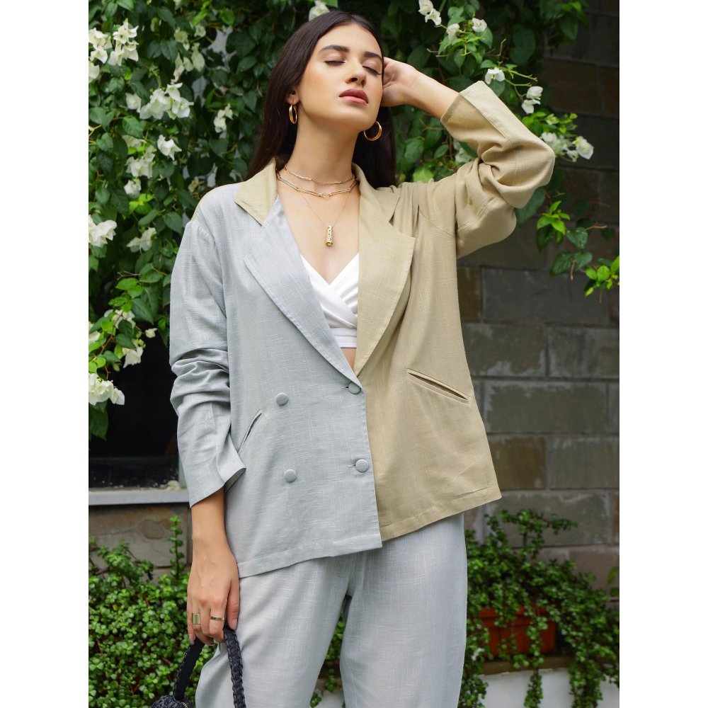 Gulaal Trullo Cotton Blazer with Pant Co-Ord (Set of 2)