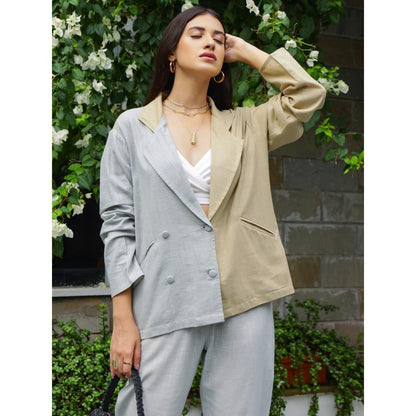 Gulaal Trullo Cotton Blazer with Pant Co-Ord (Set of 2)