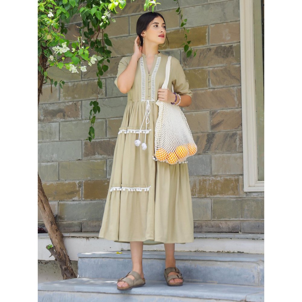 Gulaal Sea side Cotton Midi Dress