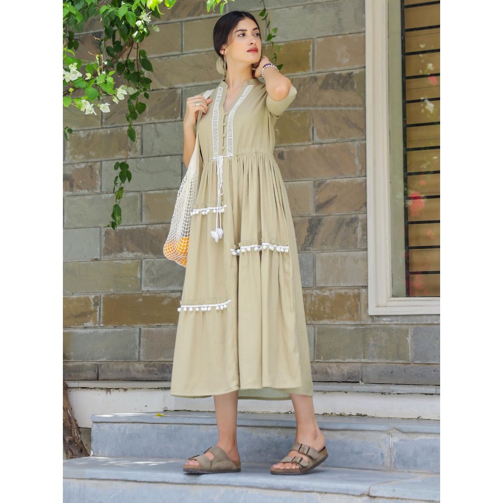 Gulaal Sea side Cotton Midi Dress
