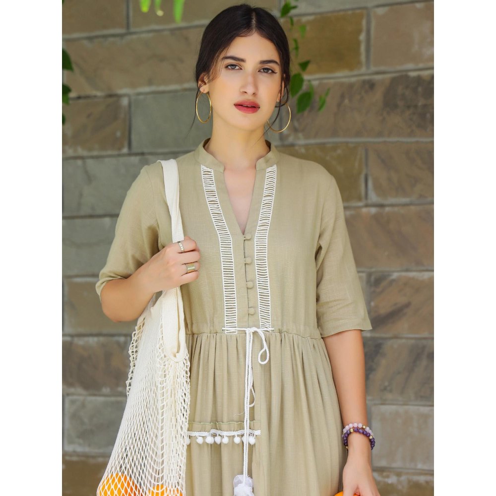 Gulaal Sea side Cotton Midi Dress